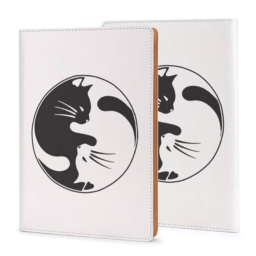 Amazon.co.jp: ブックカバー かわいい 白 黒 猫柄 ネコ 手帳